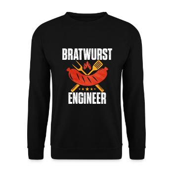 Bratwurst as a gift - Unisex Sweatshirt - black - Front - Alina (178cm) & Michal (187cm)