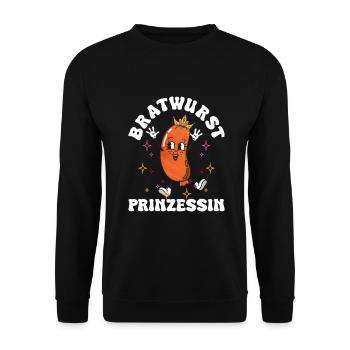 Bratwurst as a gift - Unisex Sweatshirt - black - Front - Alina (178cm) & Michal (187cm)