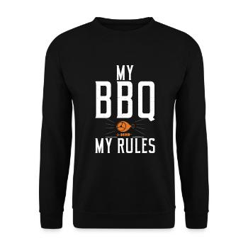 Grillades Barbecue Grillades - Sweat-shirt Unisexe - noir - Devant - Alina (178cm) & Michal (187cm)