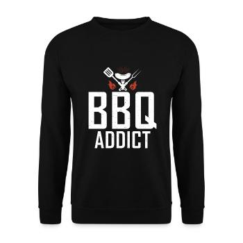 Grill Barbecue Grilling - Unisex Pullover - Schwarz - Vorne - Alina (178cm) & Michal (187cm)
