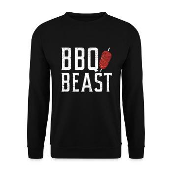 Grillades Barbecue Grillades - Sweat-shirt Unisexe - noir - Devant - Alina (178cm) & Michal (187cm)