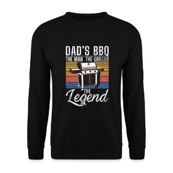 Grillades Barbecue Grillades - Sweat-shirt Unisexe - noir - Devant - Alina (178cm) & Michal (187cm)