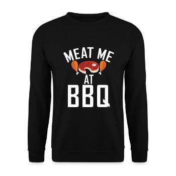 Grillades Barbecue Grillades - Sweat-shirt Unisexe - noir - Devant - Alina (178cm) & Michal (187cm)