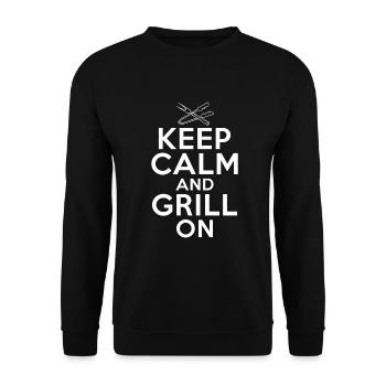 Grillades Barbecue Grillades - Sweat-shirt Unisexe - noir - Devant - Alina (178cm) & Michal (187cm)