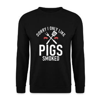 Grill Barbecue Grilling - Unisex Pullover - Schwarz - Vorne - Alina (178cm) & Michal (187cm)