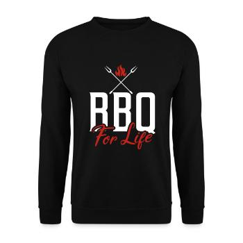 Grillades Barbecue Grillades - Sweat-shirt Unisexe - noir - Devant - Alina (178cm) & Michal (187cm)