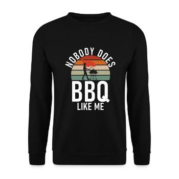Grill Barbecue Grilling - Unisex Pullover - Schwarz - Vorne - Alina (178cm) & Michal (187cm)