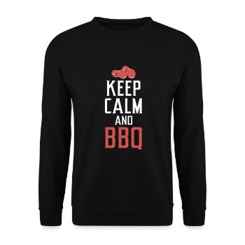 Grill Barbecue Grilling - Unisex Pullover - Schwarz - Vorne - Alina (178cm) & Michal (187cm)