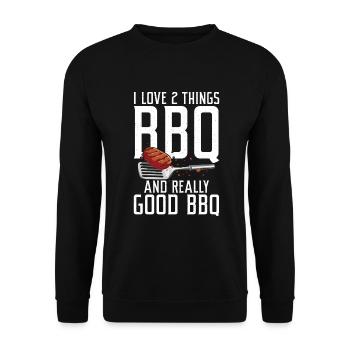 Grill Barbecue Grilling - Unisex Pullover - Schwarz - Vorne - Alina (178cm) & Michal (187cm)