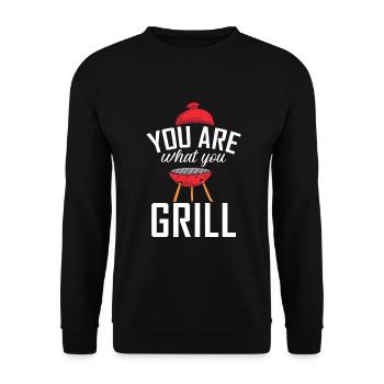 Grillades Barbecue Grillades - Sweat-shirt Unisexe - noir - Devant - Alina (178cm) & Michal (187cm)