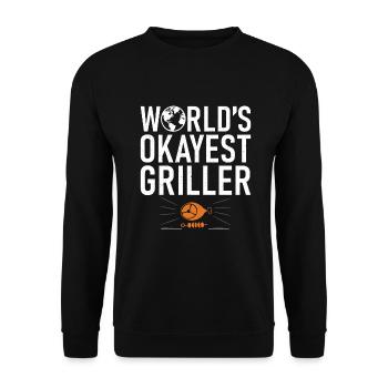 Grillades Barbecue Grillades - Sweat-shirt Unisexe - noir - Devant - Alina (178cm) & Michal (187cm)