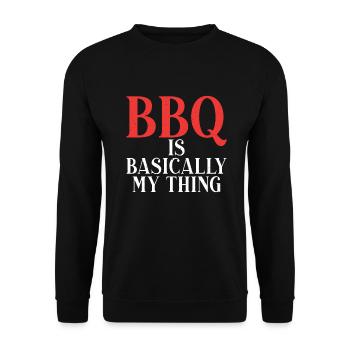 Grillades Barbecue Grillades - Sweat-shirt Unisexe - noir - Devant - Alina (178cm) & Michal (187cm)