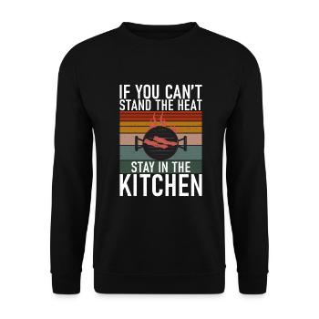 Grillades Barbecue Grillades - Sweat-shirt Unisexe - noir - Devant - Alina (178cm) & Michal (187cm)