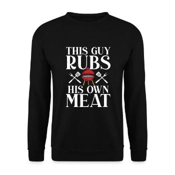 Grill Barbecue Grilling - Unisex Pullover - Schwarz - Vorne - Alina (178cm) & Michal (187cm)