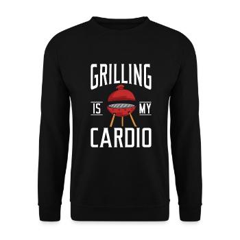 Grillades Barbecue Grillades - Sweat-shirt Unisexe - noir - Devant - Alina (178cm) & Michal (187cm)