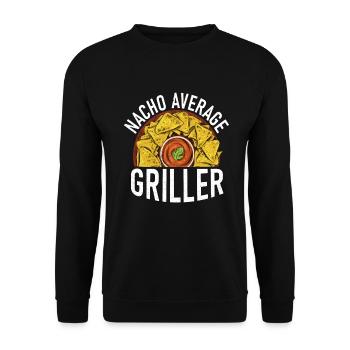 Grill Barbecue Grilling - Unisex Pullover - Schwarz - Vorne - Alina (178cm) & Michal (187cm)