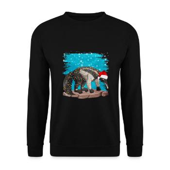 Dear Anteater Gift - Unisex Sweatshirt - black - Front - Alina (178cm) & Michal (187cm)