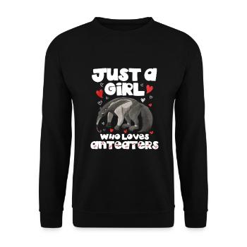 Dear Anteater Gift - Unisex Sweatshirt - black - Front - Alina (178cm) & Michal (187cm)