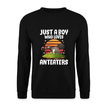 Dear Anteater Gift - Unisex Sweatshirt - black - Front - Alina (178cm) & Michal (187cm)