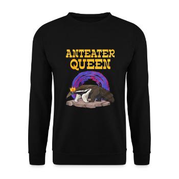 Dear Anteater Gift - Unisex Sweatshirt - black - Front - Alina (178cm) & Michal (187cm)