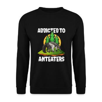 Dear Anteater Gift - Unisex Sweatshirt - black - Front - Alina (178cm) & Michal (187cm)