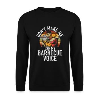 Grillades Barbecue Grillades - Sweat-shirt Unisexe - noir - Devant - Alina (178cm) & Michal (187cm)