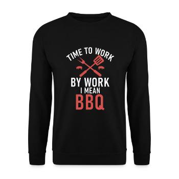 Grillades Barbecue Grillades - Sweat-shirt Unisexe - noir - Devant - Alina (178cm) & Michal (187cm)