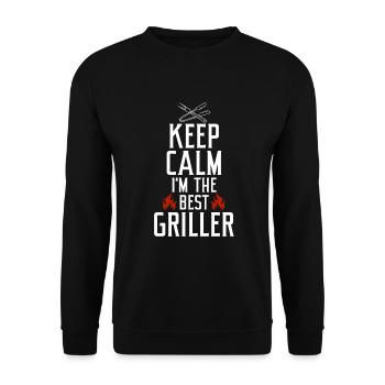 Grillades Barbecue Grillades - Sweat-shirt Unisexe - noir - Devant - Alina (178cm) & Michal (187cm)