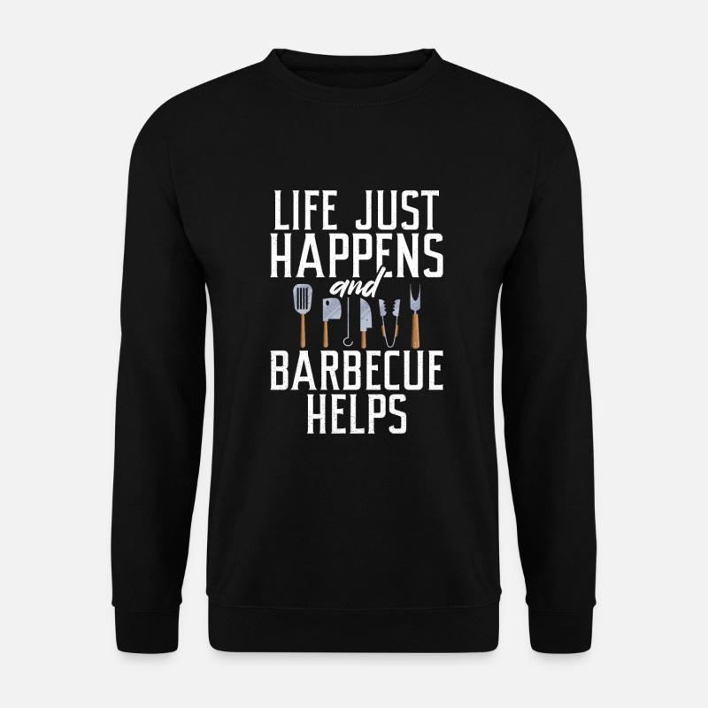 Grill Barbecue Grilling - Unisex Pullover - Schwarz