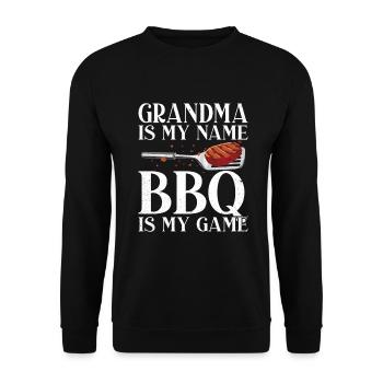 Grill Barbecue Grilling - Unisex Pullover - Schwarz - Vorne - Alina (178cm) & Michal (187cm)