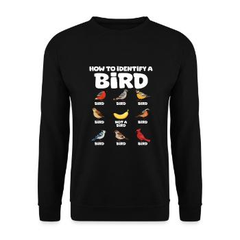 Cadeau de perroquet gris africain - Sweat-shirt Unisexe - noir - Devant - Alina (178cm) & Michal (187cm)