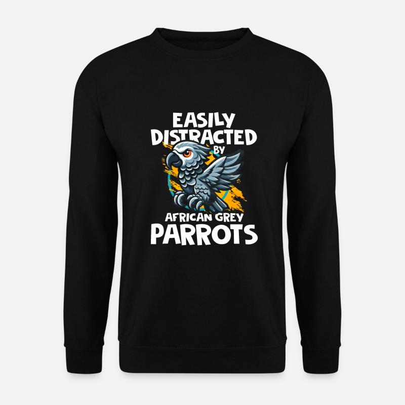 Afrikanisches Graupapagei Geschenk - Unisex Pullover - Schwarz