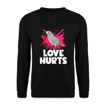 Cadeau de perroquet gris africain africain - Sweat-shirt Unisexe - noir - Devant - Alina (178cm) & Michal (187cm)