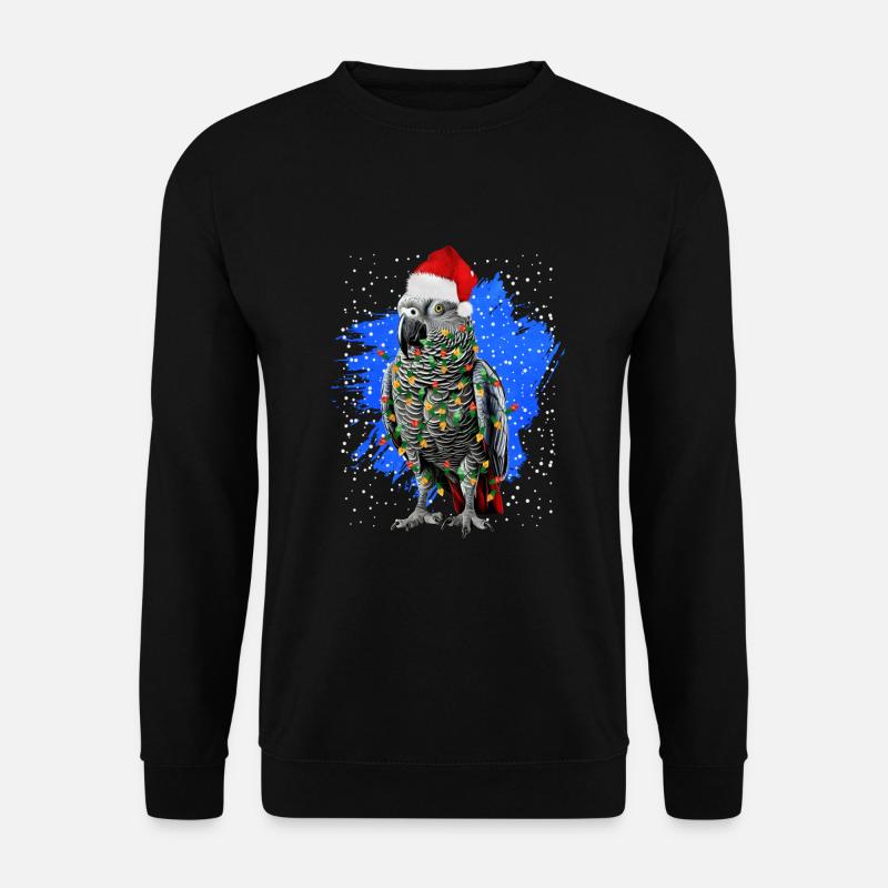 African Grey Parrot Gift - Unisex Sweatshirt - black