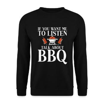 Grill Barbecue Grilling - Unisex Pullover - Schwarz - Vorne - Alina (178cm) & Michal (187cm)