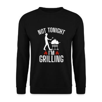 Grillades Barbecue Grillades - Sweat-shirt Unisexe - noir - Devant - Alina (178cm) & Michal (187cm)