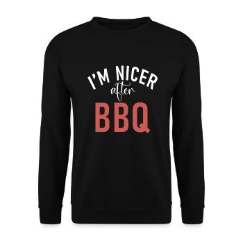 Grill Barbecue Grilling - Unisex Pullover - Schwarz - Vorne - Alina (178cm) & Michal (187cm)