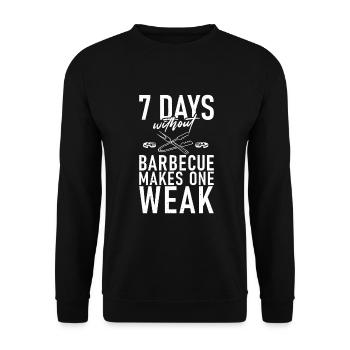 Grillades Barbecue Grillades - Sweat-shirt Unisexe - noir - Devant - Alina (178cm) & Michal (187cm)