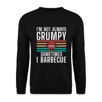 Grill Barbecue Grilling - Unisex Pullover - Schwarz - Vorne - Alina (178cm) & Michal (187cm)
