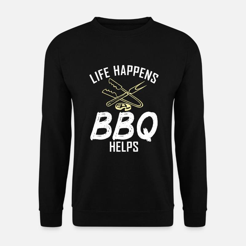 Grill Barbecue Grilling - Unisex Pullover - Schwarz