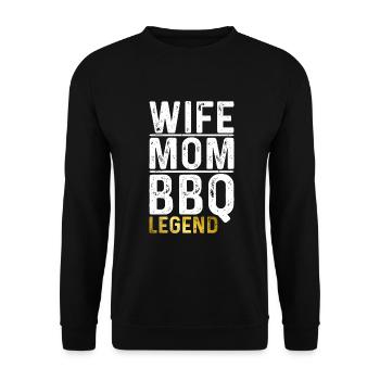 Grillades Barbecue Grillades - Sweat-shirt Unisexe - noir - Devant - Alina (178cm) & Michal (187cm)