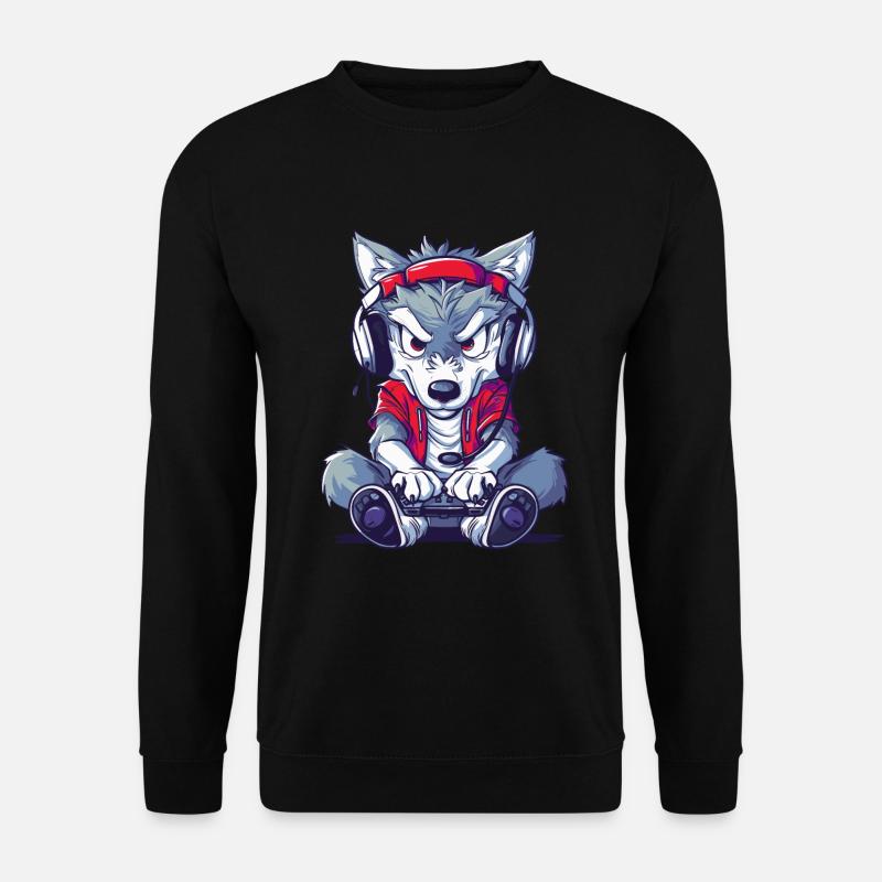 Wolf Videospiel - Unisex Pullover - Schwarz