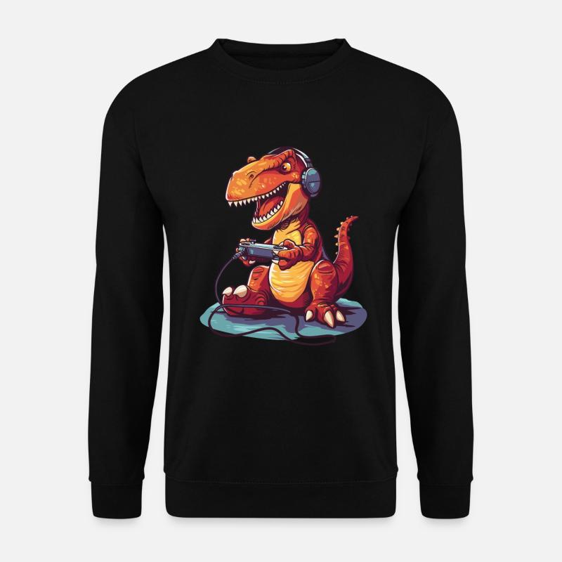Dinosaur Video Game - Unisex Sweatshirt - black