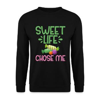 Candy Gift - Unisex Sweatshirt - black - Front - Alina (178cm) & Michal (187cm)