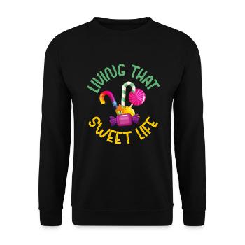 Candy Gift - Unisex Sweatshirt - black - Front - Alina (178cm) & Michal (187cm)