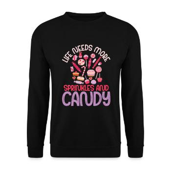 Candy Gift - Unisex Sweatshirt - black - Front - Alina (178cm) & Michal (187cm)