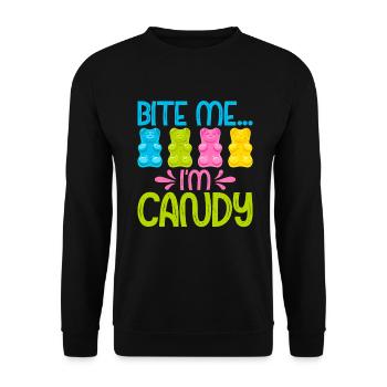 Candy Gift - Unisex Sweatshirt - black - Front - Alina (178cm) & Michal (187cm)