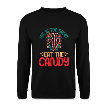 Candy Gift - Unisex Sweatshirt - black - Front - Alina (178cm) & Michal (187cm)
