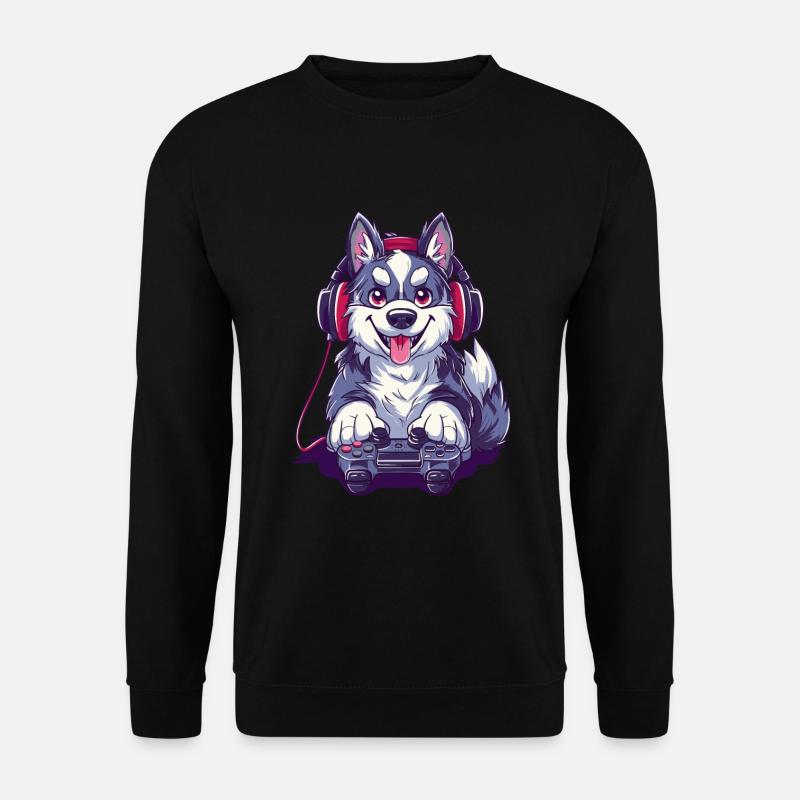 Husky Video Game - Unisex Sweatshirt - black