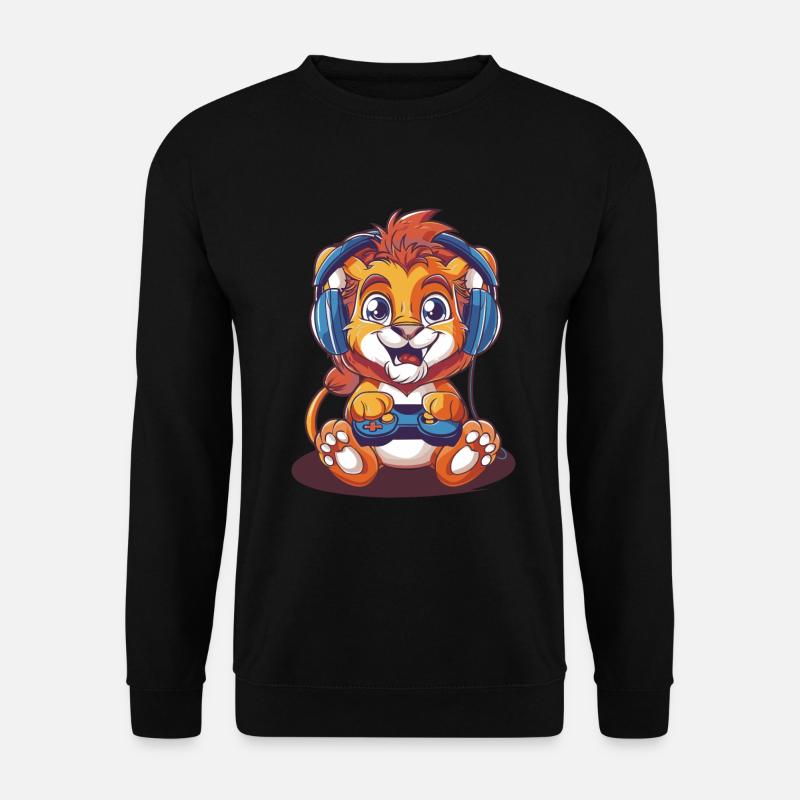 Löwen Videospiel - Unisex Pullover - Schwarz
